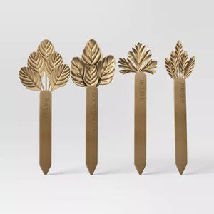 4pc Metal Herb Marker Set Gold - Smith & Hawken